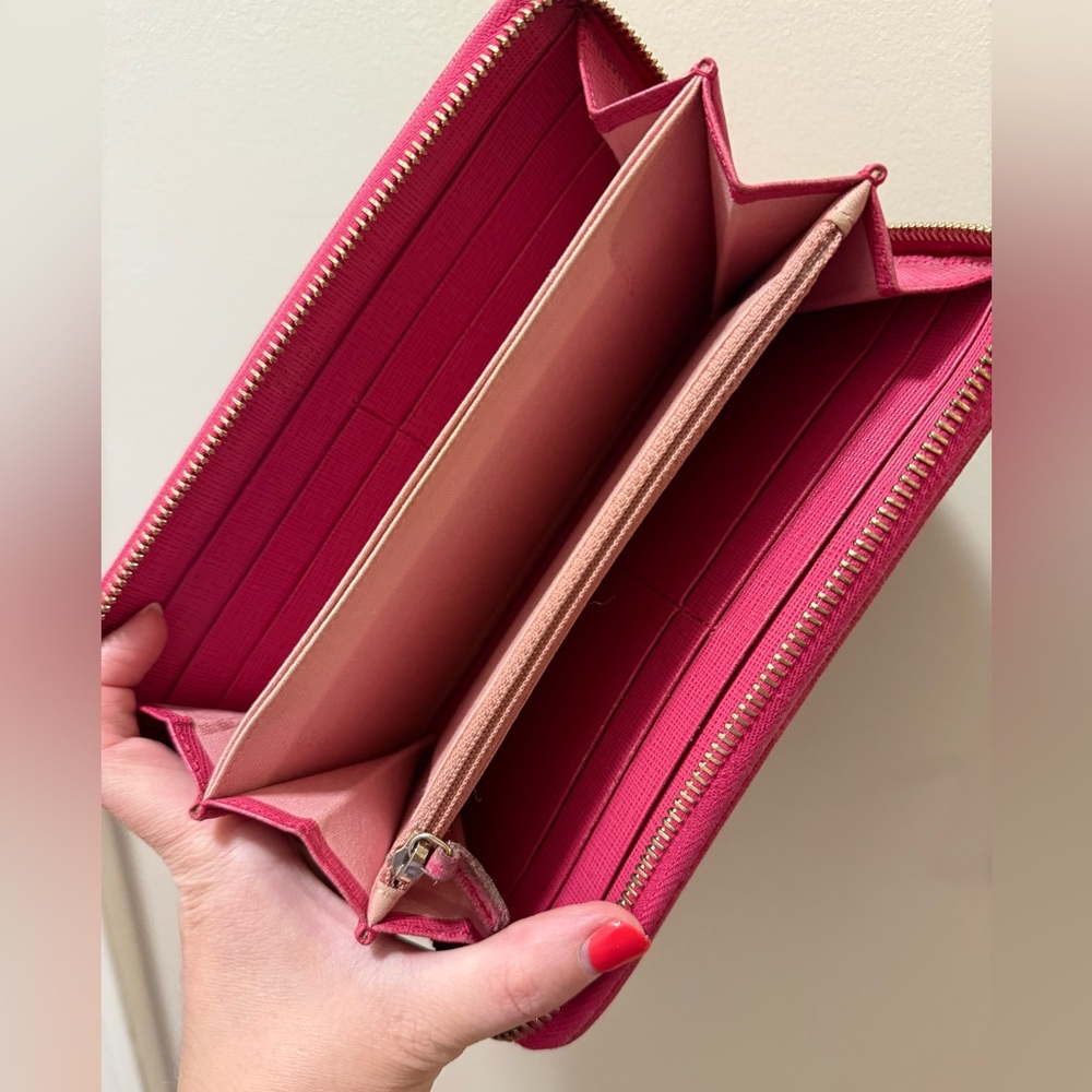 Fendi Brown and Pink Zucca Zippy Wallet - Picture 11 of 12